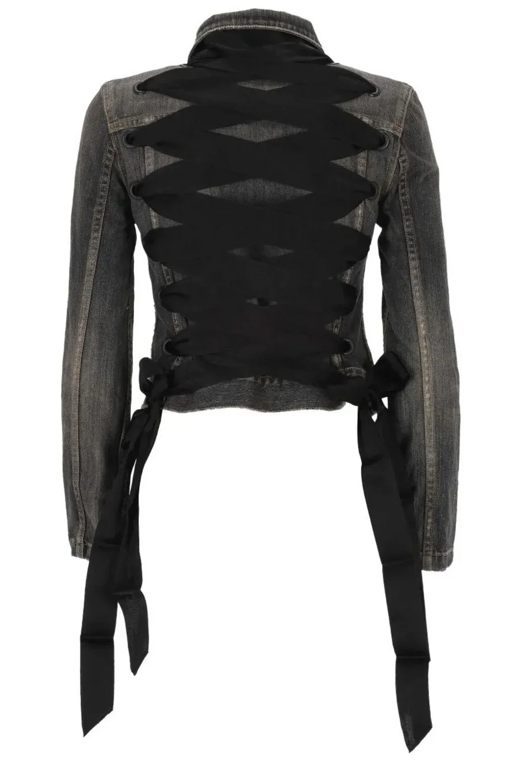 Balenciaga Lace-Up Denim Jacket