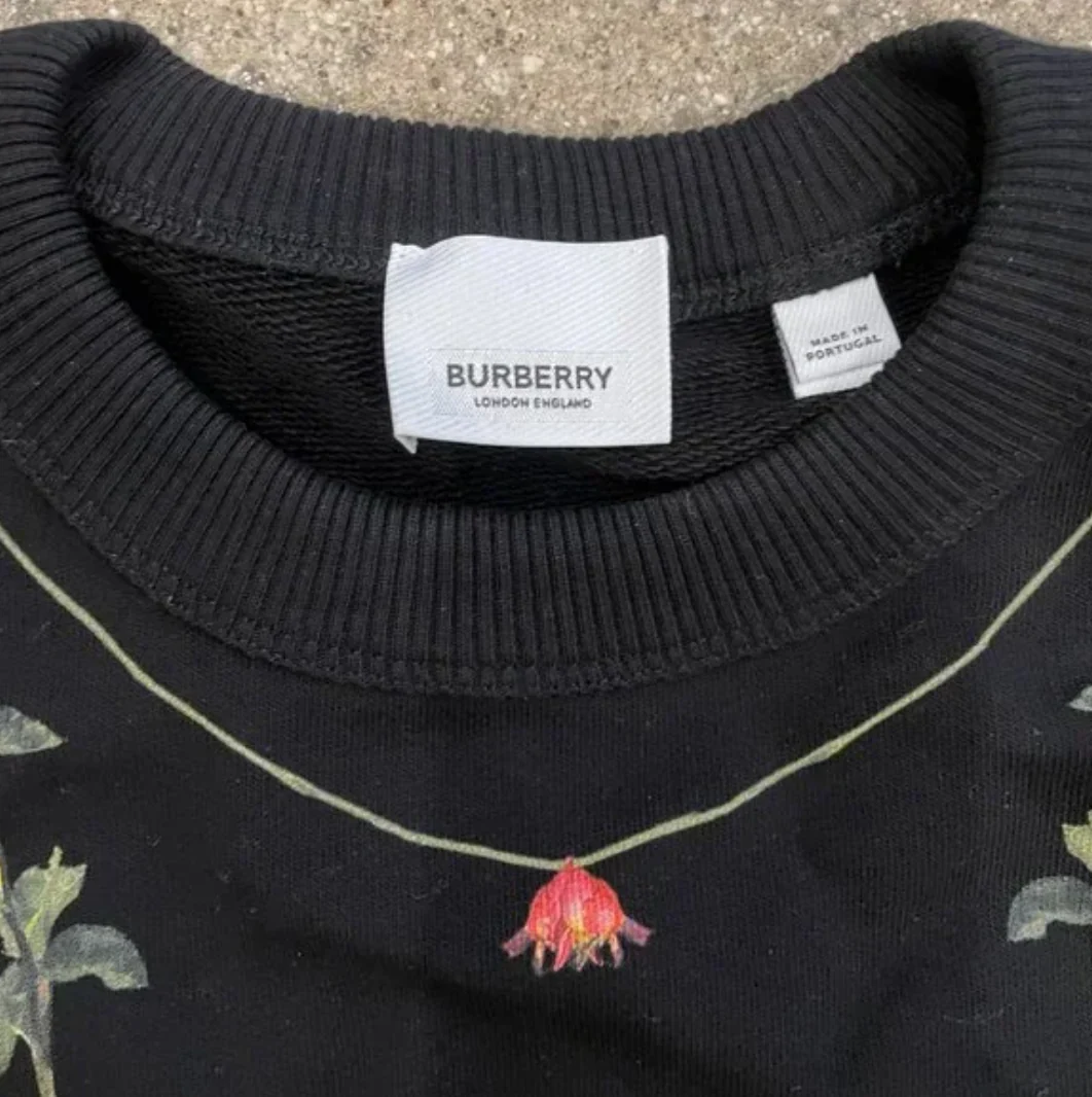 Burberry Black Floral-printed Sweatshirt - Image 2