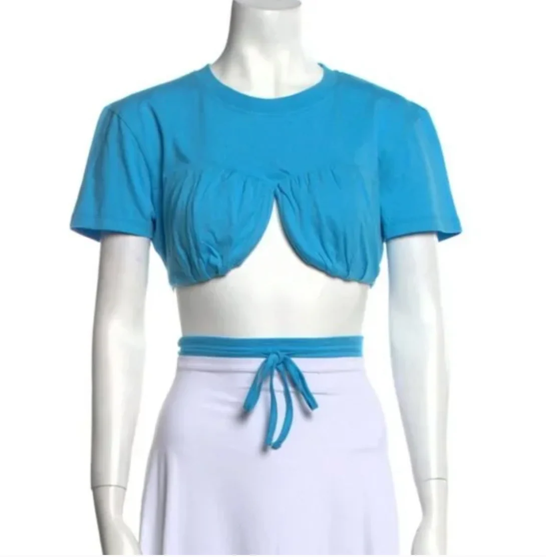 Jacquemus Le T-Shirt Baci Cropped Top