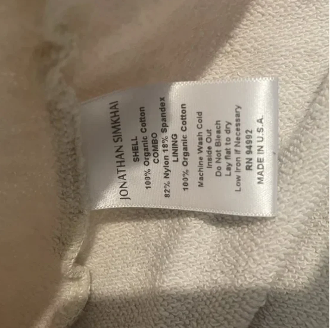 Jonathan Simkhai Channing Terry Sweatshirt Sleeveless Thong Bodysuit - Image 3