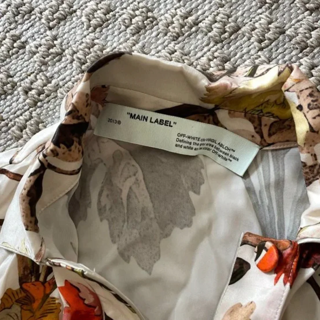 Off-White Floral Pajama Top - Image 4